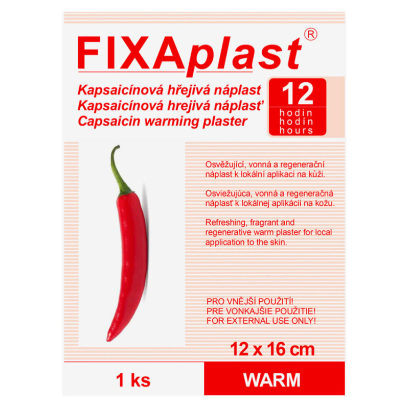 FIXAplast WARM kapsaicinová hřej.nápl.12x16cm 1ks