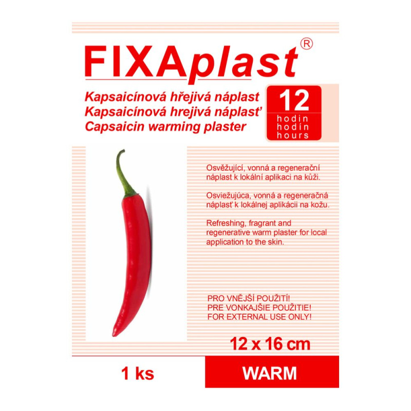 FIXAplast WARM kapsaicinová hřej.nápl.12x16cm 1ks