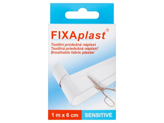 FIXAPLAST Sensitive textilní průdušná náplast 1 m x 6 cm