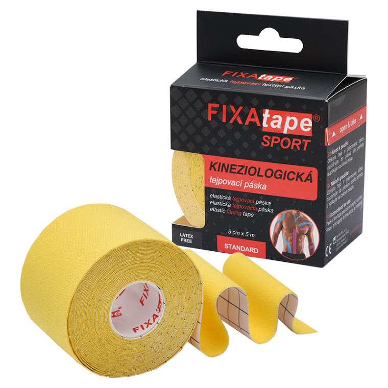 FIXAPLAST Fixatape sport standard tejpovací páska 5 cm x 5m žlutá 1 kus