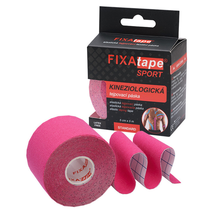 FIXAPLAST Fixatape sport standard tejpovací páska 5 cm x 5m růžová 1 kus