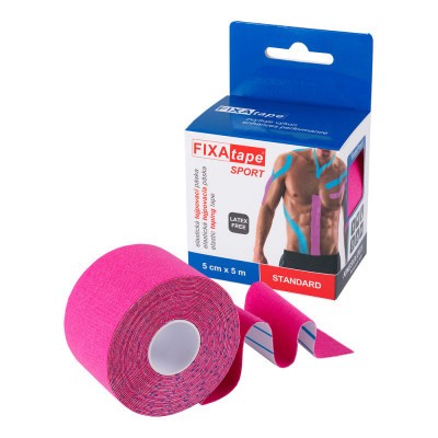 FIXAPLAST Fixatape sport standard tejpovací páska 5 cm x 5m růžová 1 kus