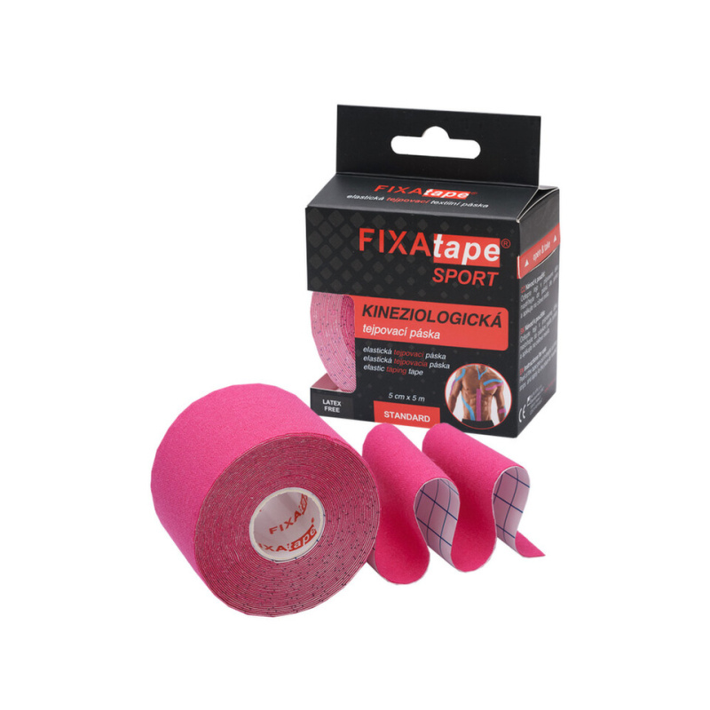 FIXAPLAST Fixatape sport standard tejpovací páska 5 cm x 5m růžová 1 kus