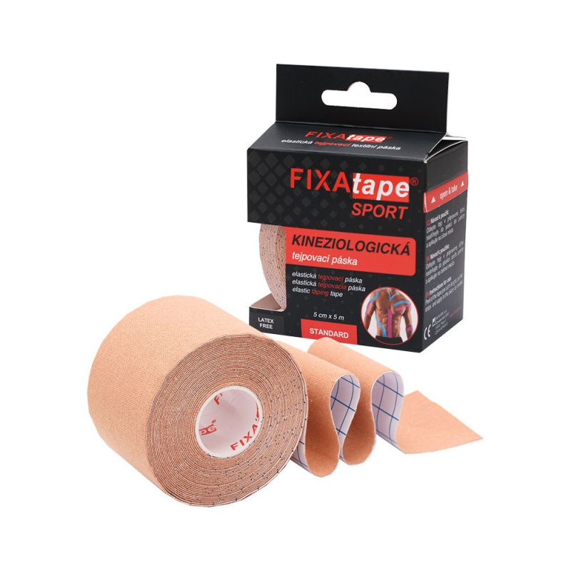 FIXAPLAST Fixatape sport standard tejpovací páska 5 cm x 5m tělová 1 kus