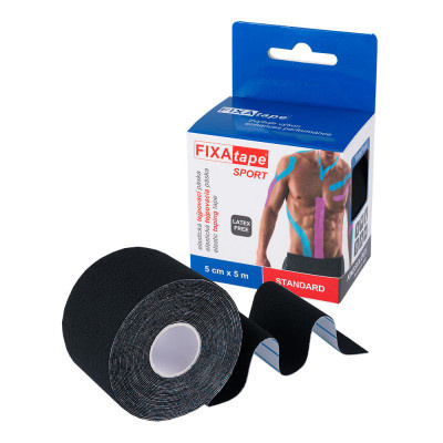 FIXAPLAST Fixatape sport standard tejpovací páska 5 cm x 5m černá 1 ks