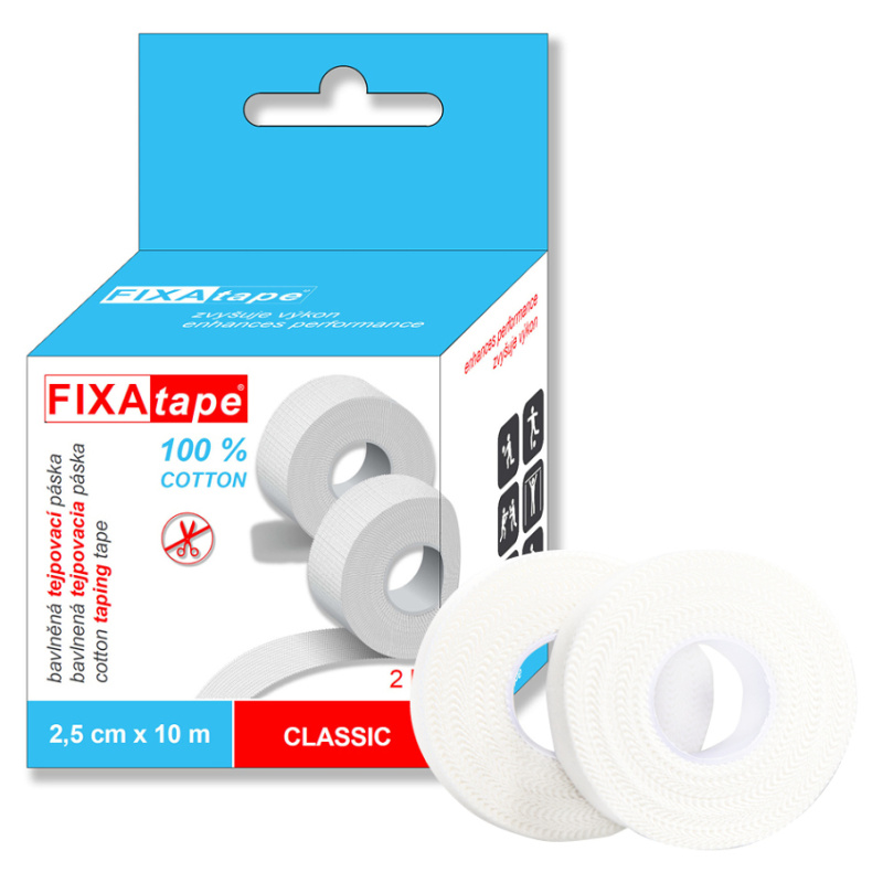 FIXAtape CLASSIC tejpovací páska 2.5cmx10m 2ks