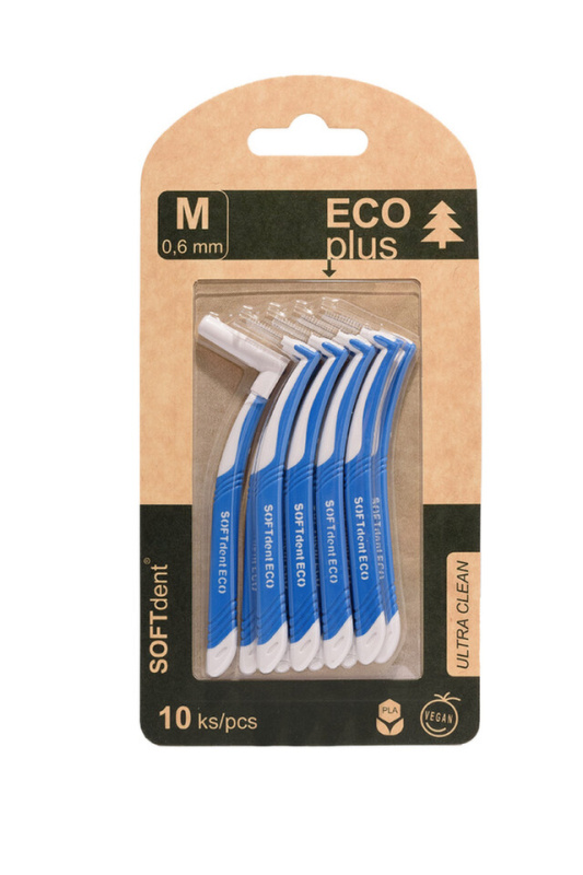 SOFTDENT ECO Mezizubní kartáček zahnutý 0,6 mm 10 ks