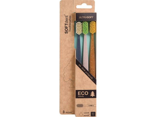 SOFTdent ECO Ultra Soft zubní kartáček 3 ks