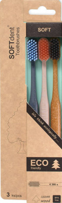 SOFTdent ECO Soft zubní kartáček 3 ks
