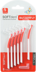 SOFTdent Butterfly S mezizubní kartáček 0,5 mm 6 ks