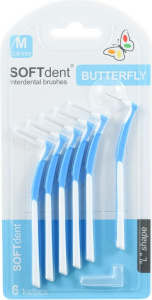 SOFTdent Butterfly M mezizubní kartáček 0,6 mm 6 ks