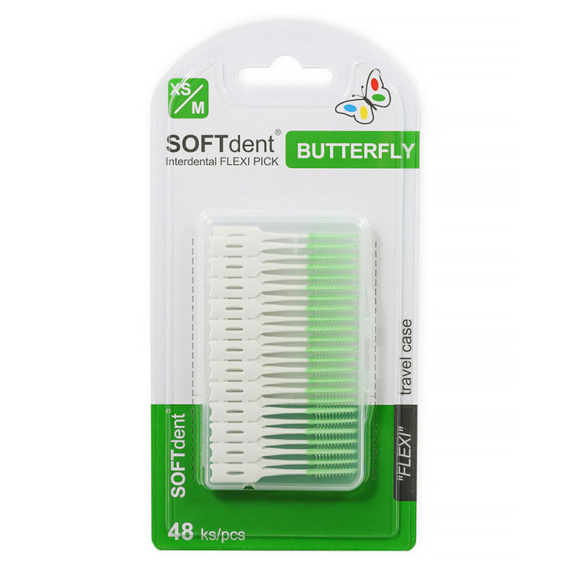 SOFTDENT Butterfly Dentální párátka flexi pick 48 ks