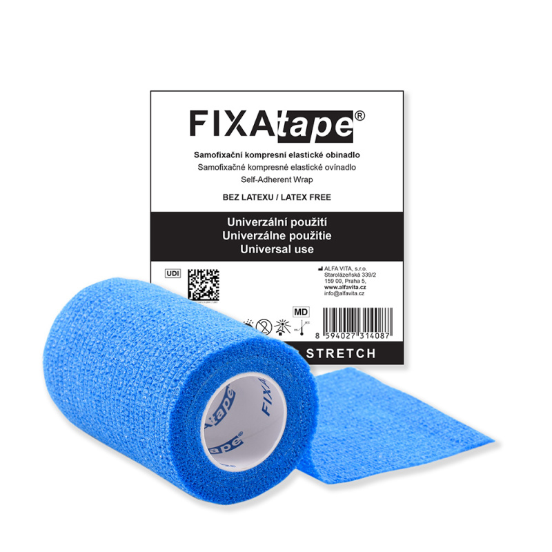 FIXAPLAST Fixatape stretch samofixační obinadlo 7,5 cm x 450 cm modré 1 kus