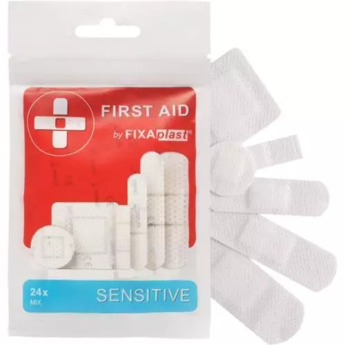 FIXAplast First aid kid sensitive náplast mix 24 kusů