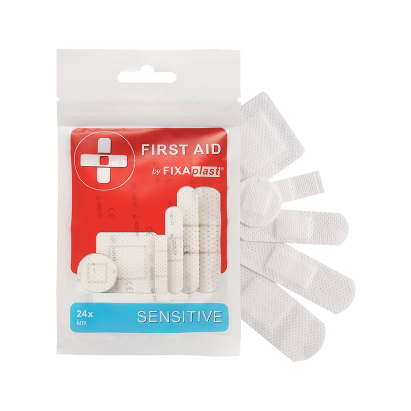 FIXAplast First aid kid sensitive náplast mix 24 kusů