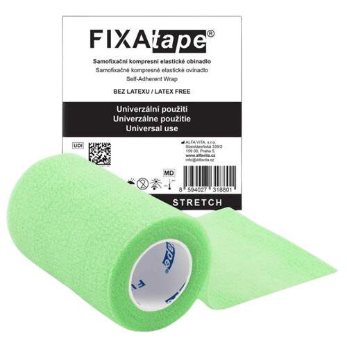 FIXAPLAST Fixatape stretch samofixační obinadlo 7,5 cm x 450 cm zelené 1 kus