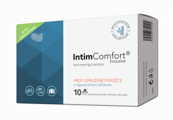 IntimComfort 10 kapesníčků anti-intertrigo komplex