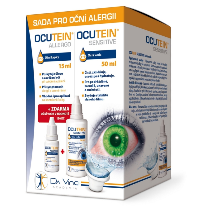 Da Vinci Academia OCUTEIN ALLERGO oční kapky 15ml + oční voda 50 ml