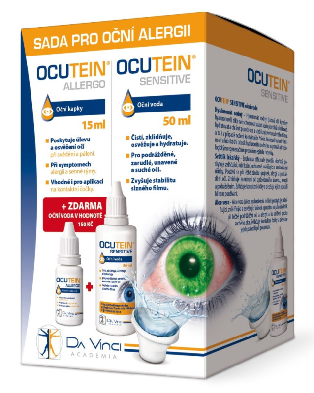 Da Vinci Academia OCUTEIN ALLERGO oční kapky 15ml + oční voda 50 ml