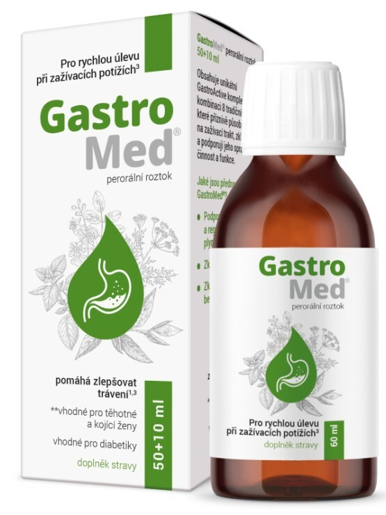 GastroMed na zažívací potíže, 50+10 ml