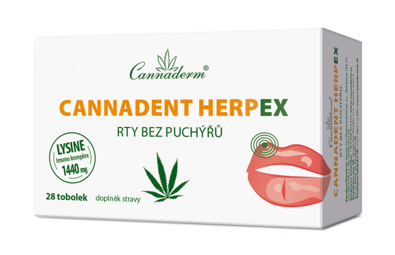 CANNADERM Cannadent HerpEX rty bez puchýřů 28 tobolek