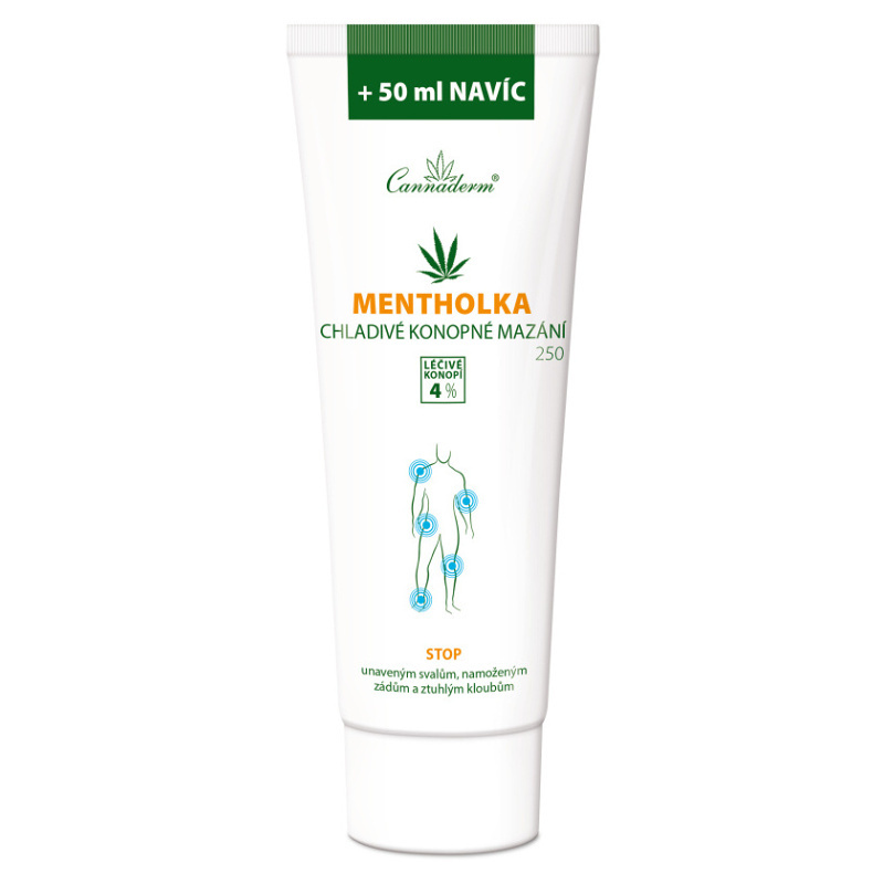 Cannaderm Mentholka chladivé konopné mazání, 250 ml