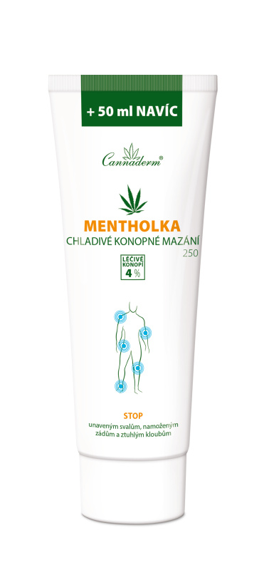 Cannaderm Mentholka chladivé konopné mazání, 250 ml