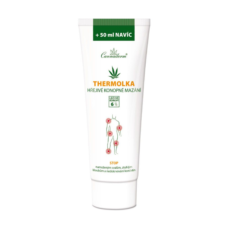 Cannaderm Thermolka hřejivé konopné mazání, 250 ml