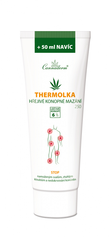 Cannaderm Thermolka hřejivé konopné mazání, 250 ml