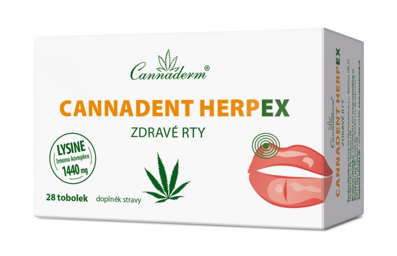 Cannaderm Cannadent HerpEX zdravé rty, 28 tobolek