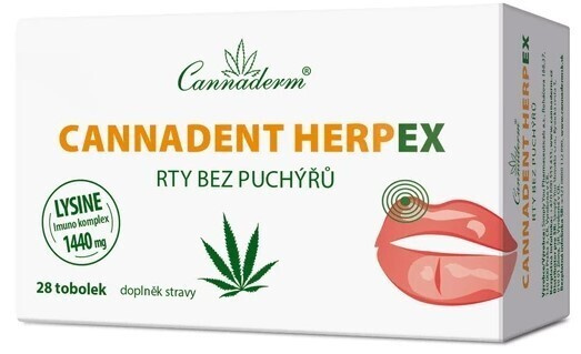 Cannaderm Cannadent HerpEX zdravé rty, 28 tobolek