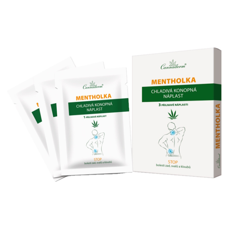 Cannaderm Mentholka chladivá konopná náplast 3ks
