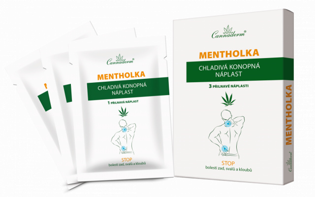 Cannaderm Mentholka chladivá konopná náplast 3ks