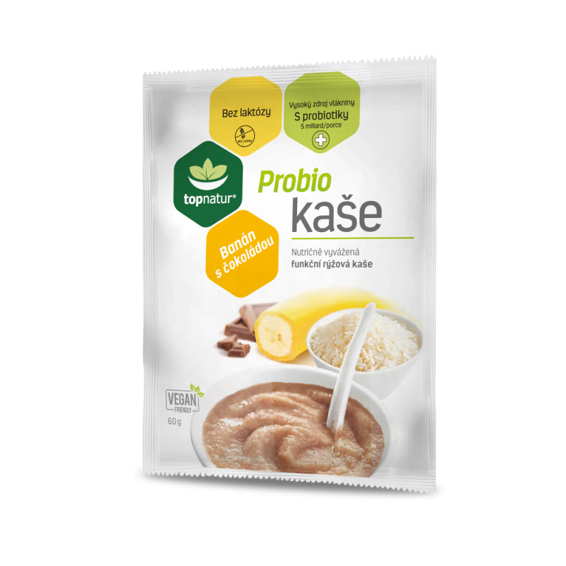 Topnatur Probio kaše Banán s čokoládou, 60 g