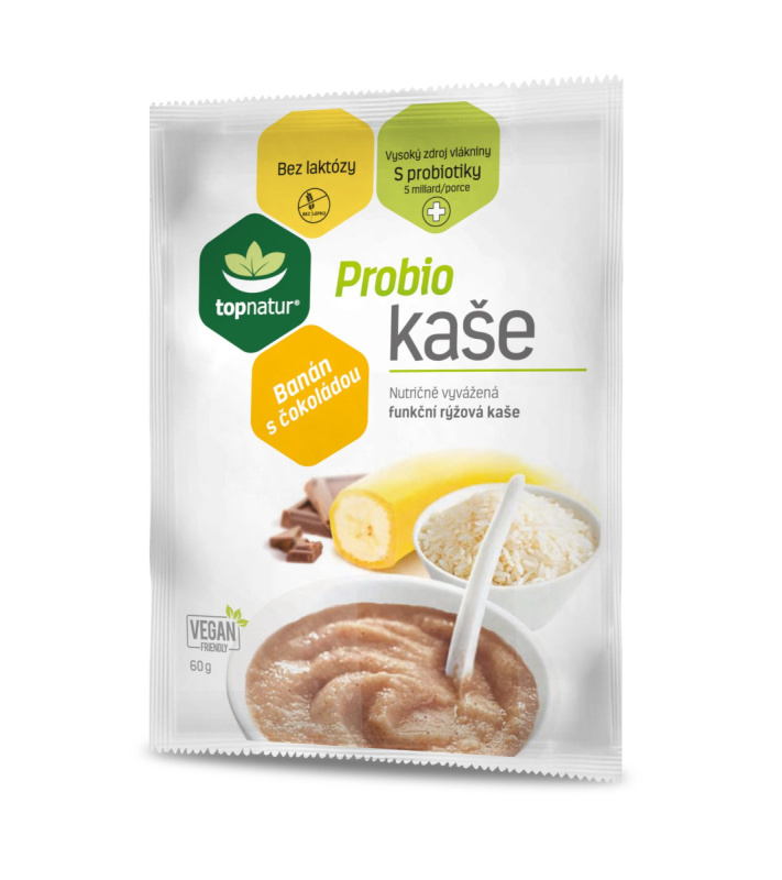 Topnatur Probio kaše Banán s čokoládou, 60 g