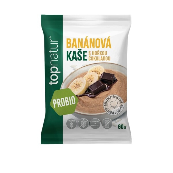 Topnatur Probio kaše Banán s čokoládou, 60 g