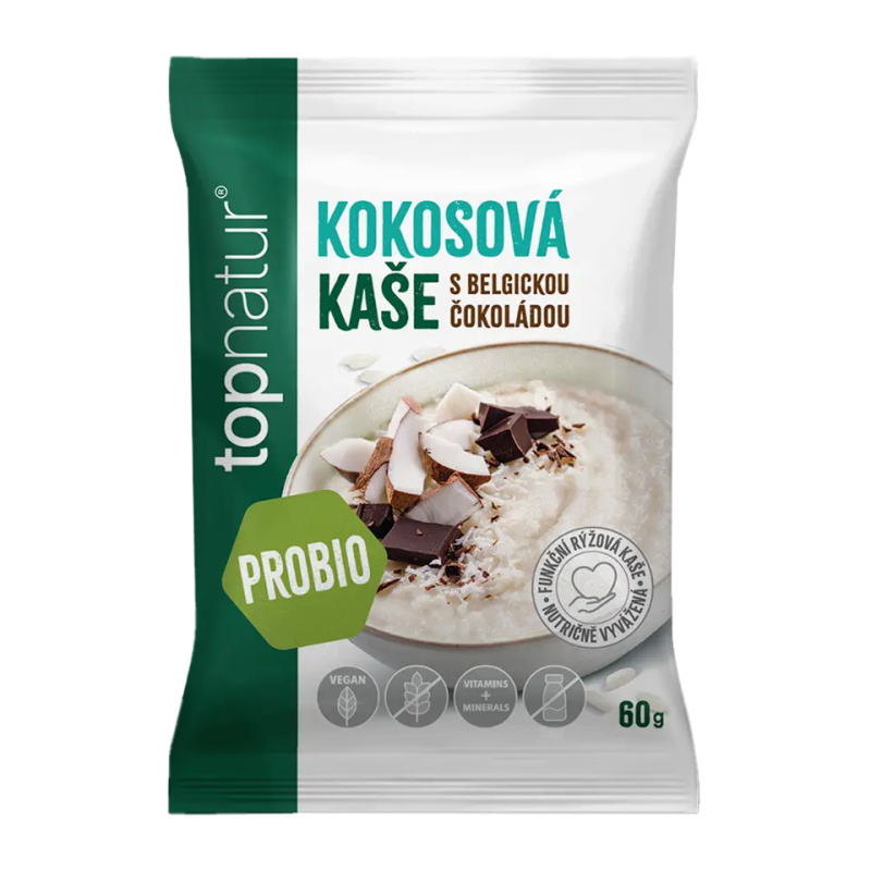 TOPNATUR Probio kaše kokos s belgickou čokoládou 60g