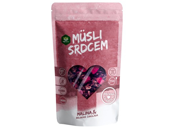 TOPNATUR Müsli srdcem malina & belgická čokoláda 250 g