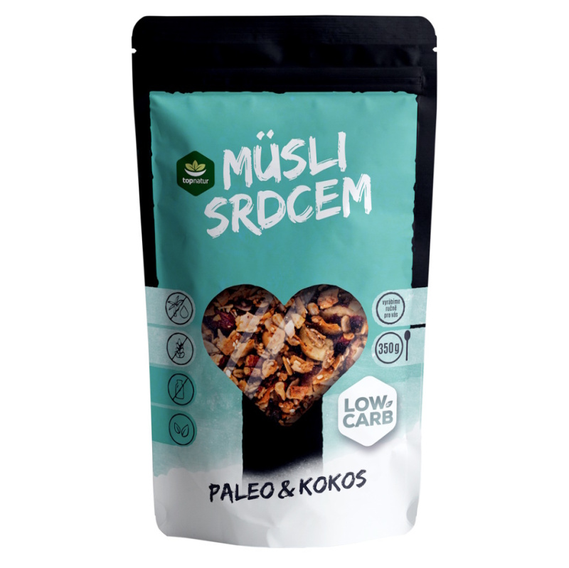 TOPNATUR Low carb müsli srdcem 350 g