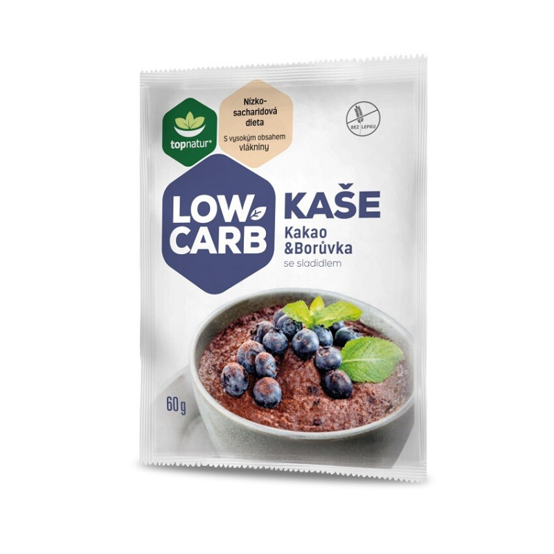 TOPNATUR Low carb kaše Kakao a borůvka 60 g