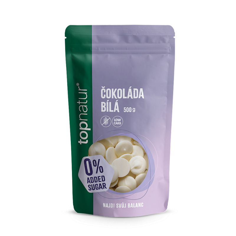 TOPNATUR Čokoláda bílá bez přidaného cukru 500 g