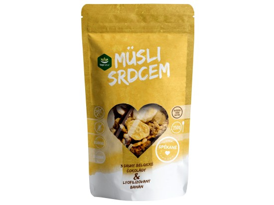 TOPNATUR Müsli srdcem čoko trio & banán 250 g
