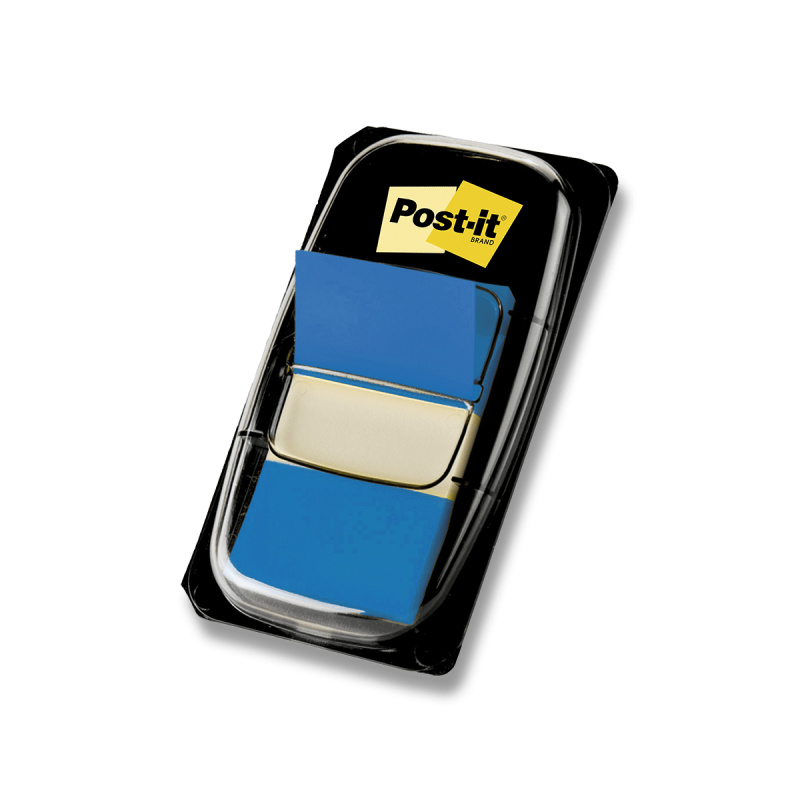 3M Post-it - popisovatelná záložka - 25,4×43,2 mm, 50 ks, modrá