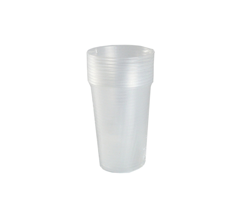 Plastový kelímek 200 ml transparentní, opakované použití (10 ks)