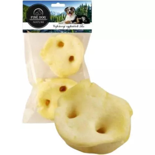 FineDog Nature pamlsky 2ks sušený vepřový rypáček bílý 20g