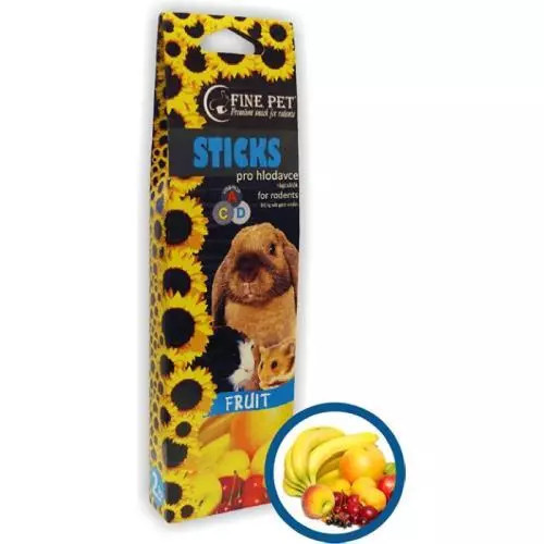 FINE PET Tyčinka Hlodavec ovoce 2ks/110g
