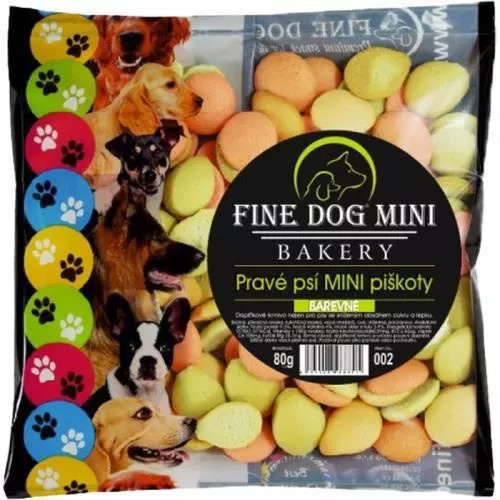 Fine Dog MINI Piškoty barevné 80g