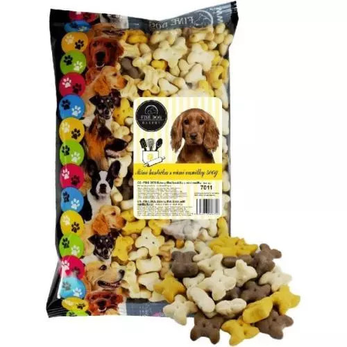 Fine Dog Bakery Mini kostička s vůní vanilky 500g