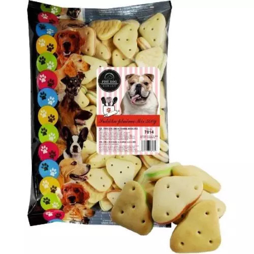 Fine Dog Bakery Srdíčka plněná mix 500g