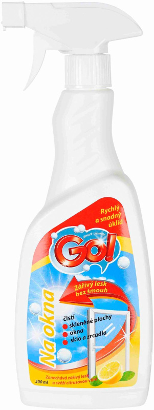 Čisticí prostředek na okna GO! - 500 ml